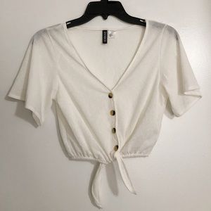 H&M White Crop Top